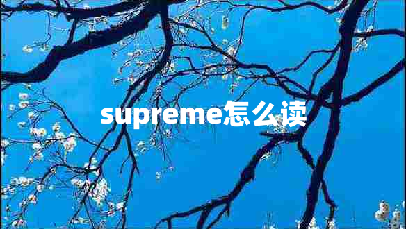 supreme怎么讀