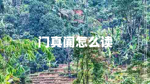 門真闐怎么讀 門真闐怎么讀