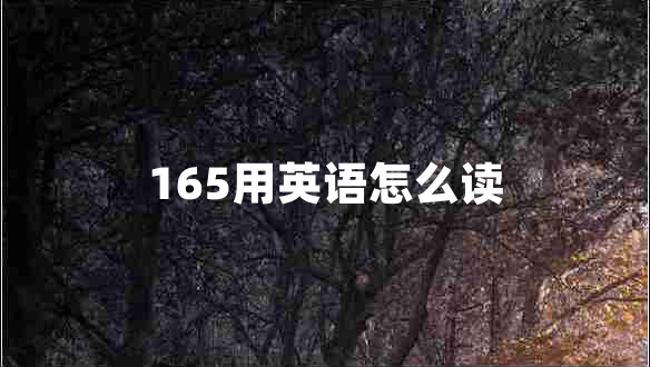 165用英語(yǔ)怎么讀