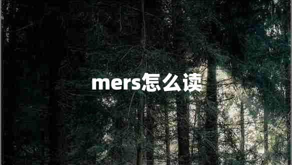 mers怎么讀 mers怎么讀