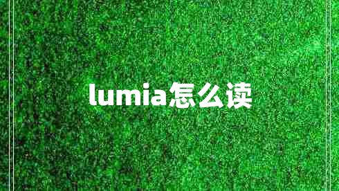 lumia怎么讀