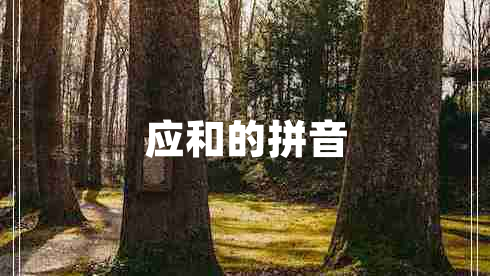 應(yīng)和的拼音