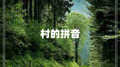 村的拼音 村的拼音