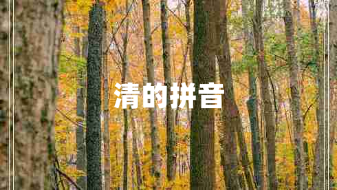 清的拼音 清的拼音
