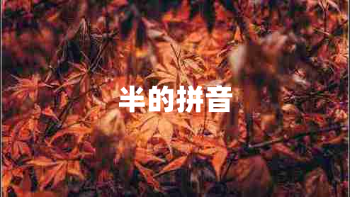 半的拼音