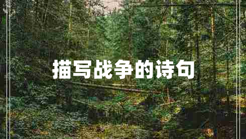 描寫戰(zhàn)爭的詩句