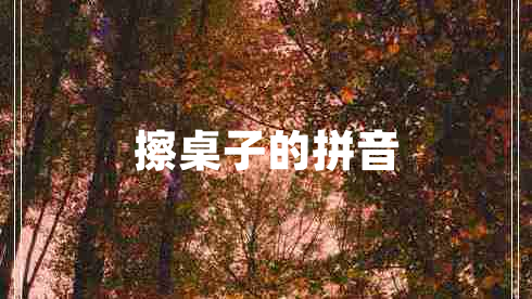 擦桌子的拼音 擦桌子的拼音