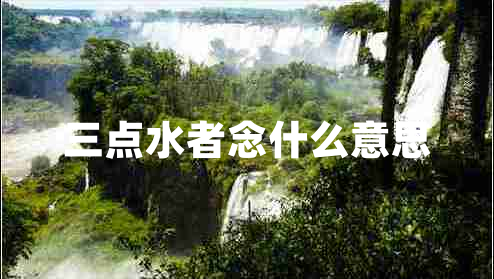 三點(diǎn)水者念什么意思