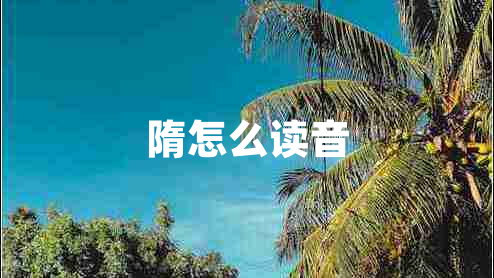 隋怎么讀音 隋怎么讀音