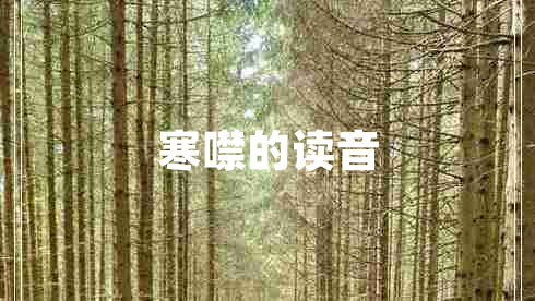 寒噤的讀音 寒噤的讀音