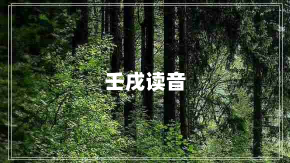 壬戌讀音 壬戌讀音