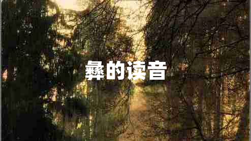 彝的讀音 彝的讀音