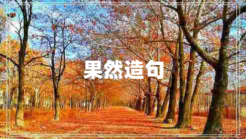 果然造句 果然造句