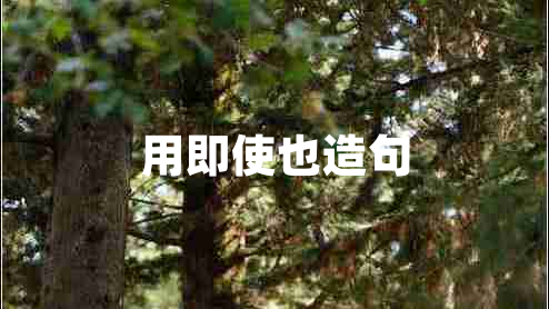 用即使也造句 用即使也造句
