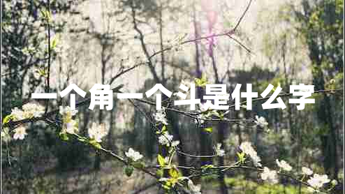 一個(gè)角一個(gè)斗是什么字