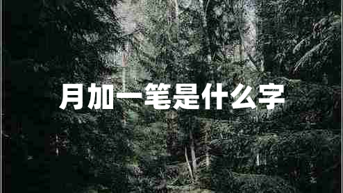 月加一筆是什么字