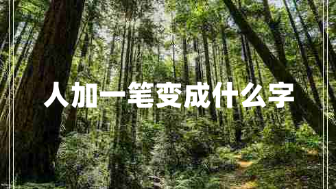 人加一筆變成什么字