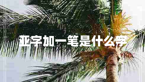 亞字加一筆是什么字