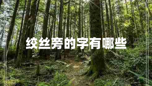 絞絲旁的字有哪些