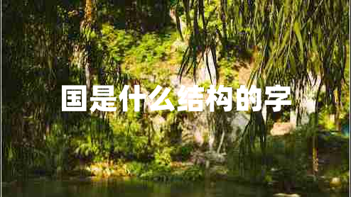 國是什么結(jié)構(gòu)的字