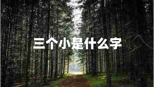 三個(gè)小是什么字