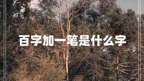 百字加一筆是什么字