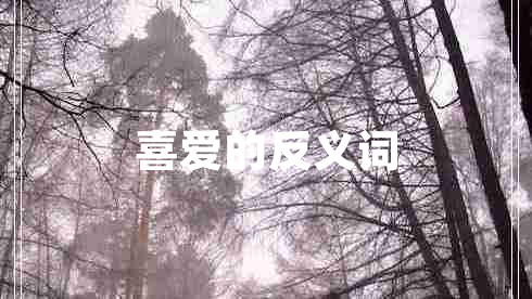 喜愛的反義詞 喜愛的反義詞