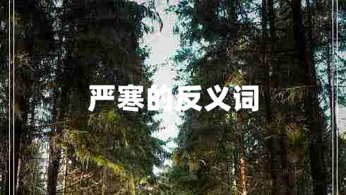 嚴寒的反義詞 嚴寒的反義詞