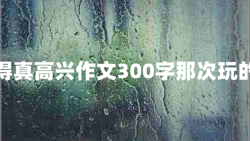 那次玩得真高興作文300字那次玩的真高興