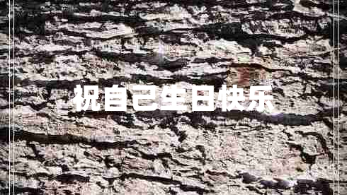 祝自己生日快樂