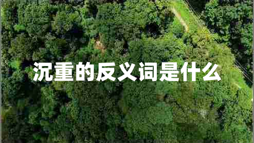 沉重的反義詞是什么 沉重的反義詞是什么