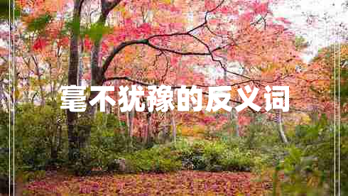 毫不猶豫的反義詞