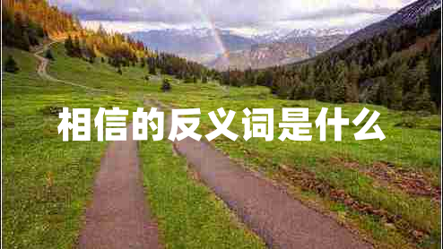 相信的反義詞是什么
