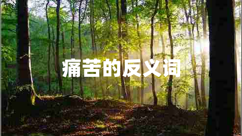 痛苦的反義詞 痛苦的反義詞