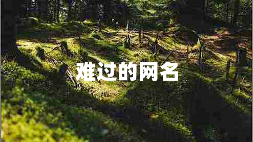 難過的網(wǎng)名 難過的網(wǎng)名