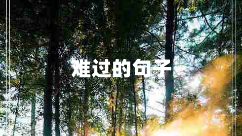 難過(guò)的句子