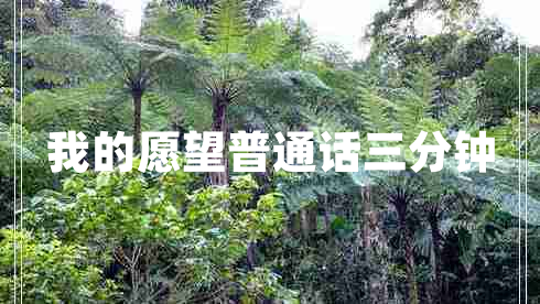 我的愿望普通話三分鐘