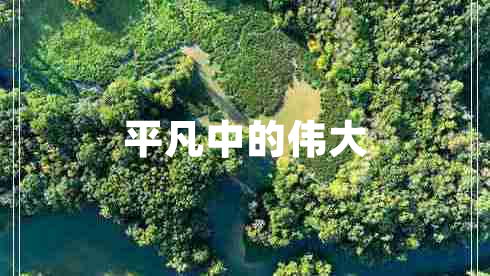 平凡中的偉大 平凡中的偉大