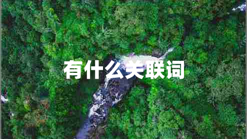有什么關(guān)聯(lián)詞 有什么關(guān)聯(lián)詞