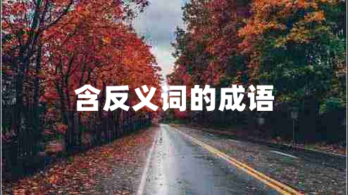 含反義詞的成語