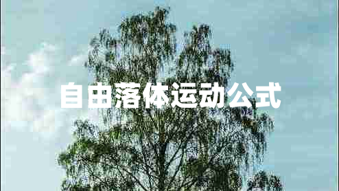 自由落體運動公式