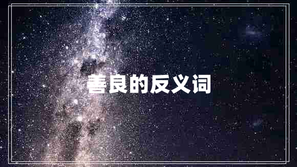 善良的反義詞