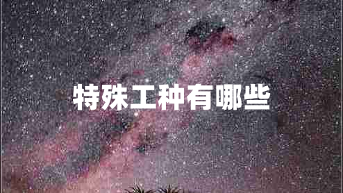 特殊工種有哪些