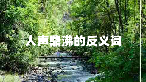 人聲鼎沸的反義詞