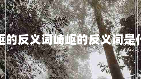 崎嶇的反義詞崎嶇的反義詞是什么