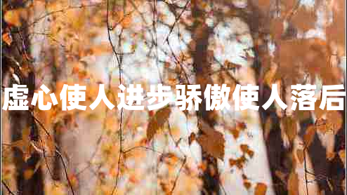 虛心使人進(jìn)步驕傲使人落后