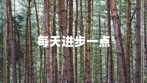 每天進步一點