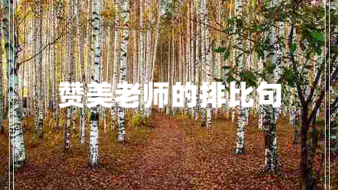 贊美老師的排比句