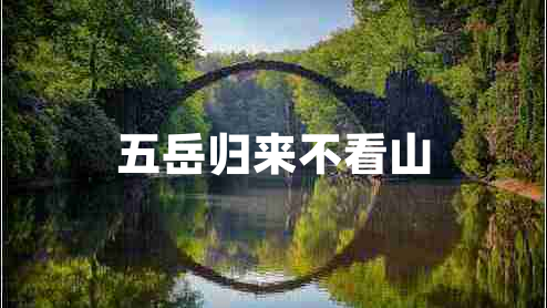 五岳歸來不看山