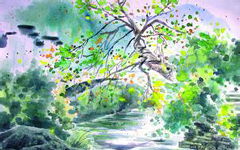 校園的春雨作文200